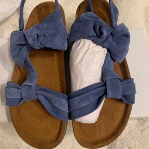 Sundance Denim Blue Suede Sandals with Ultra Cushioned Soles
